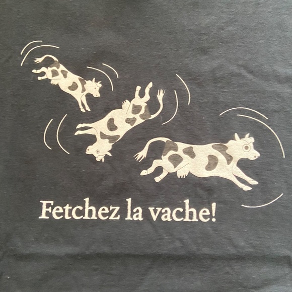 Vintage Monty Python T-Shirt Mens XL Spamalot Fetchez La Vache Cows Holy Grail - Picture 2 of 8